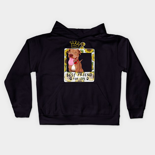 Best Friend For Life T shirt For Pitbull Lovers Kids Hoodie by Elsie